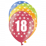 Ballons 30cm, 18st Birthday, Metallic Mix
