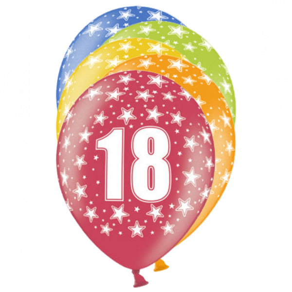 Ballons 30cm, 18st Birthday, Metallic Mix