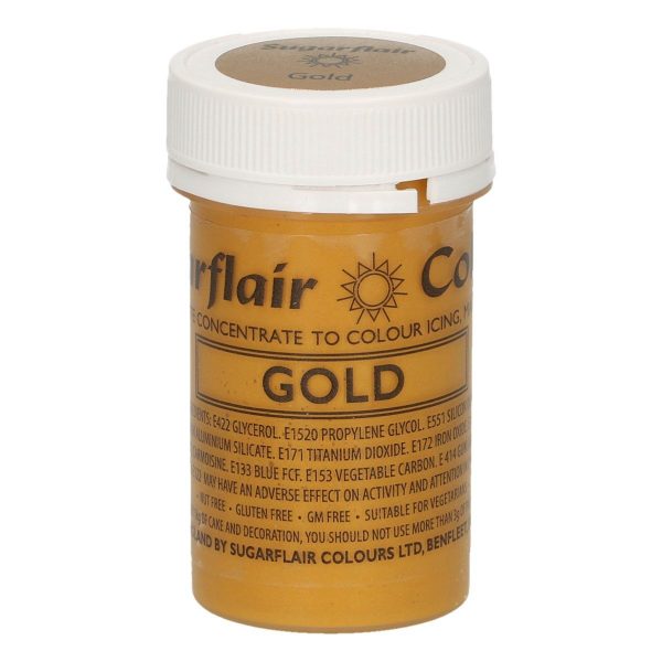 Sugarflair Paste Colour Satin GOLD 25g