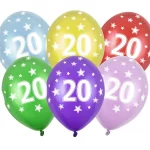 Ballons 30cm, 20st Birthday, Metallic Mix