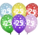 Ballons 30cm, 25st Birthday, Metallic Mix