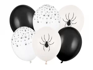 Ballons 30 cm, Happy Birthday, Spinnen, Mix