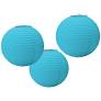 3 Lampions hellblau 20,4cm