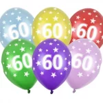 Ballons 30cm, 60st Birthday, Metallic Mix