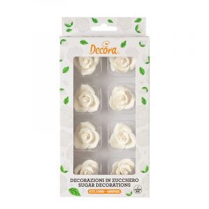 Decora Rosen weiß 8 Stück