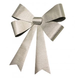 1-noeud-argent-brillant-geant-71cm-x-86cm RIESIGE GLÄNZENDE SILBERNE SCHLEIFE 71CM X 86CM