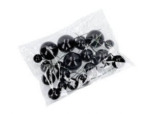 18158_CM181581 Basics Bubbles Einstecker schwarz 20 Stück