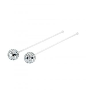 2-melangeurs-a-cocktail-boule-a-facettes-3cm-x-3cm-x-16-5cm-ht 2 Cocktailmixer Discokugeln, 3cm x 3cm x16,5 cm