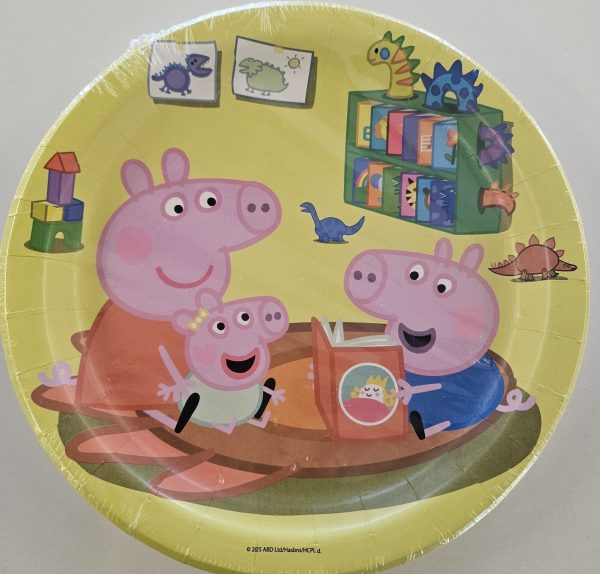8 Teller Peppa Pig rund Papier 23 cm