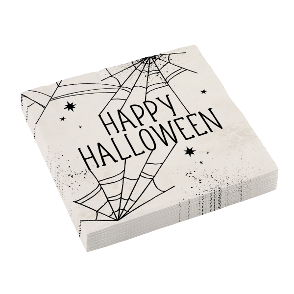 16 Servietten Spiderweb 33 x 33 cm