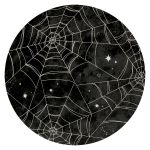 8 Teller Spiderweb rund Papier 23cm