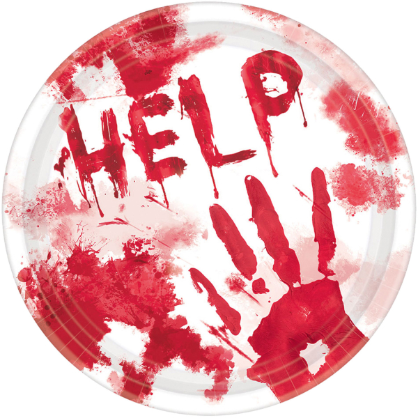 8 Teller Bloody Good Time rund Papier 23cm