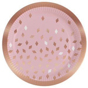 5373973-9913894-2-3-600 8 Teller Rose Gold Birthday rund Papier 23 cm