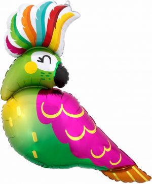SuperShape Folienballon  Tropical Parrot 76 cm x 73 cm