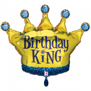 Folienballon Krone " Birthday King" 76cm