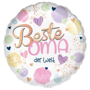 Folienballon  "Beste Oma der Welt " Rund, 43 cm