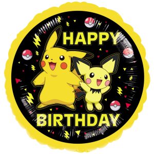 9089224-1_10106-2-3-600 Folienballon Pokemon Happy Birthday 43cm