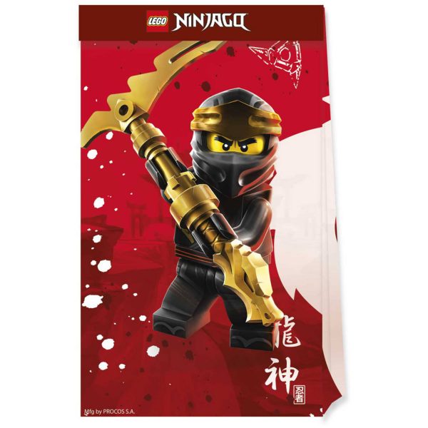 Party Taschen Papier Kompostierbar Lego Ninjago - 4 Stück