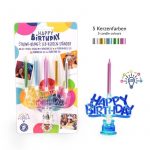 LED-Kerzenhalter inkl. 5 Metallic-Kerzen