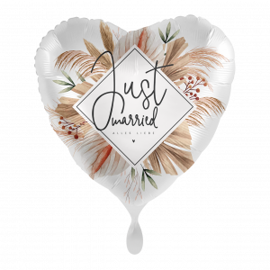 Artikelbild_81021-GER Folienballon " Natural Pampas Wedding " Herz 43cm