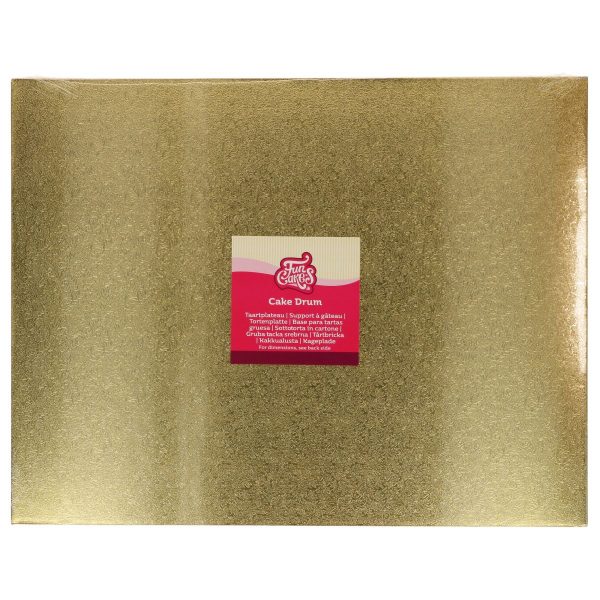 FunCakes Cake Drum Rechteckig Gold 45 x 35 cm