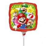 Air Filled Folienballon "Super Mario" ca.18cm