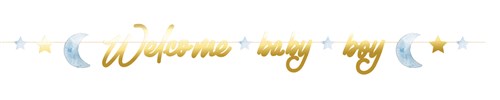 Buchstaben-Girlande baby  ’Welcome baby boy’ (2,50m)