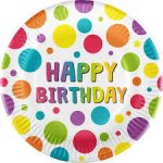 10 Teller Birthday Dots 23cm