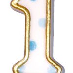 Kerze Zahl ’1’ blau (8,5 cm)