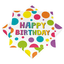 20 Birthday Dots Servietten 33x33cm