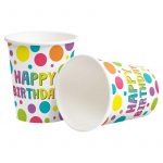 10 Becher Birthday Dots 250 ml
