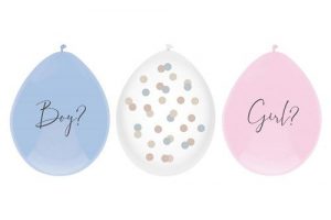 6 Luft Ballon Baby Ballons Gender Reveal Ø30cm