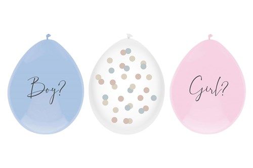 6 Luft Ballon Baby Ballons Gender Reveal Ø30cm