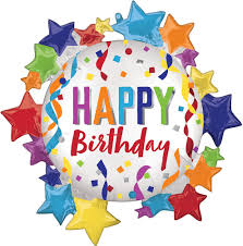 r Folienballon Happy Birthday Star 76cm