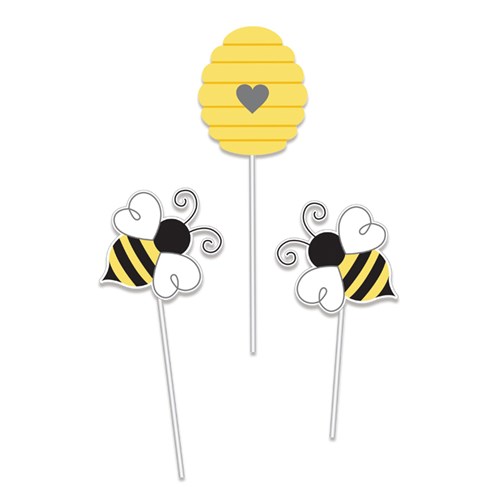 3 Tisch Deko Sticks Bumblebee Baby Biene