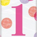 Tischdecke Dots First Birthday rosa137x213cm