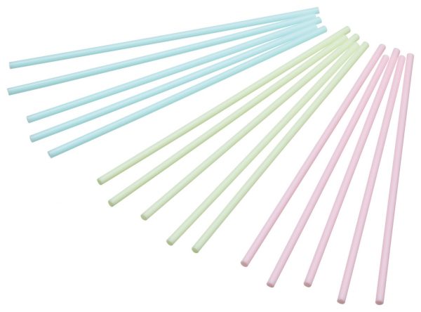 KitchenCraft Packung von 60 Kunststoff Pastell farbigen Cake Pop Sticks - 15cm