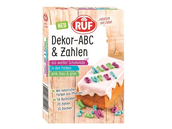 RUF Dekor ABC Zahlen Schokobunt 32g
