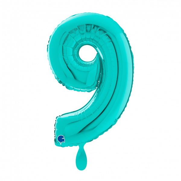 Folienballon Medium 9 Tiffany  66 cm