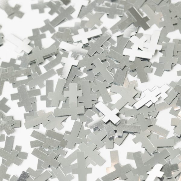 4266-4 Tischkonfetti Kreuz Silber - 14 Gramm