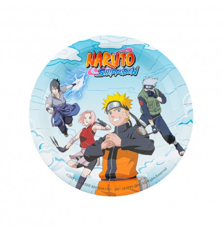 8 Teller aus Papier Naruto 18cm