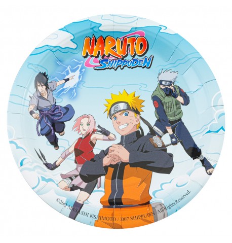 8 Teller aus Papier Naruto 23cm