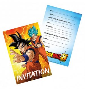8-cartons-invitation-16cm-x10cm-dragon-ball-anglais 8 Dragon Ball Einladungen 16CM X10CM
