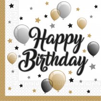 20 Servietten Milestone "Happy Birthday"
