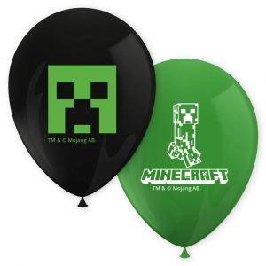 95662 8 Bedruckte Luftballons - Minecraft