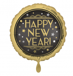 Standard Vintage Satin New Year Folienballon 43 cm