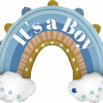 Folienballon Boho Blue Rainbow 79cm