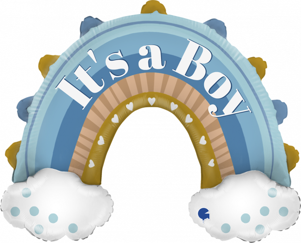 Folienballon Boho Blue Rainbow 79cm