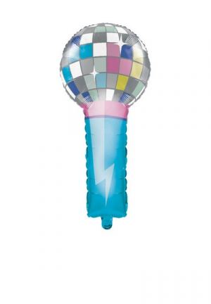 Folienballon Birthday Beats Mikrofon 82 x 39 cm