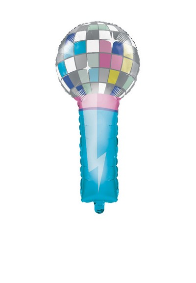 Unbenannt Folienballon Birthday Beats Mikrofon 82 x 39 cm